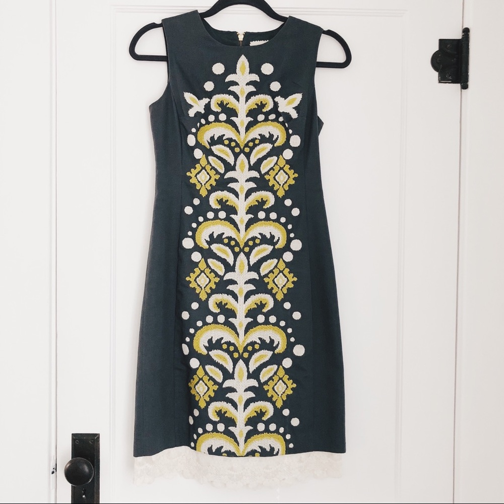 Brocade Embroidered Anthropologie Dress - Picture 1 of 4